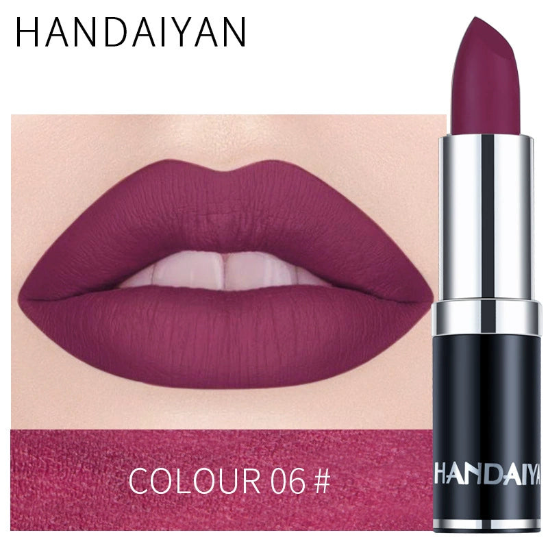 Cross-Border Velvet Lipstick Beauty Care Handaiyan Long-Lasting Waterproof Amazon Popular Matte Lipstick Lipstick
