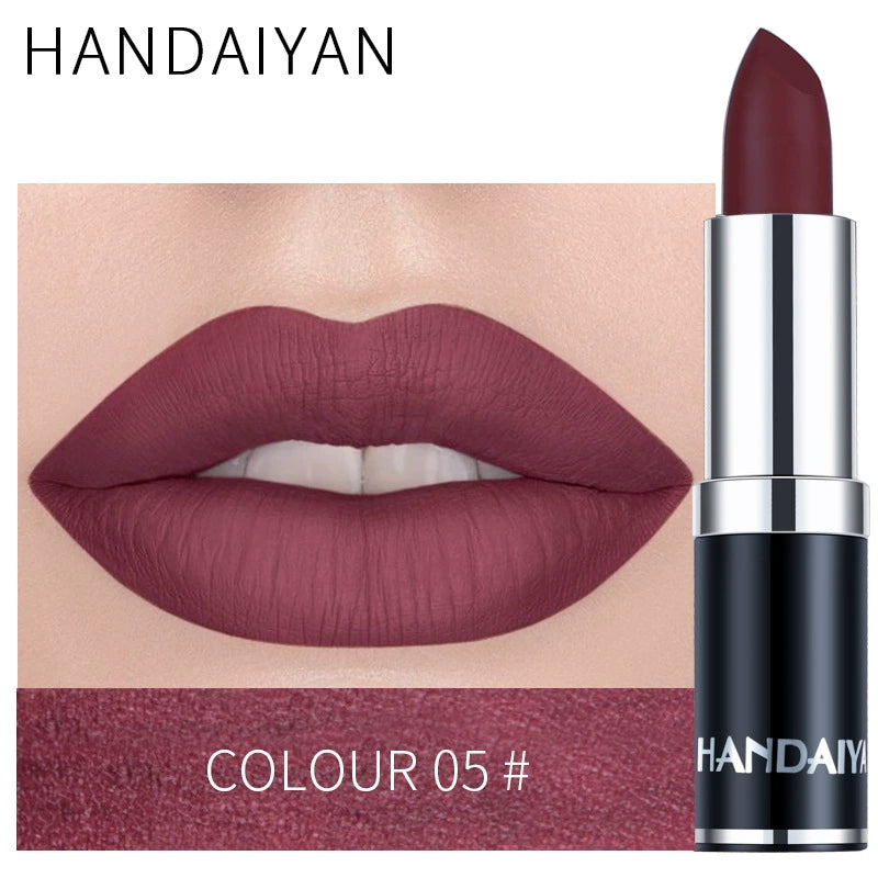 Cross-Border Velvet Lipstick Beauty Care Handaiyan Long-Lasting Waterproof Amazon Popular Matte Lipstick Lipstick