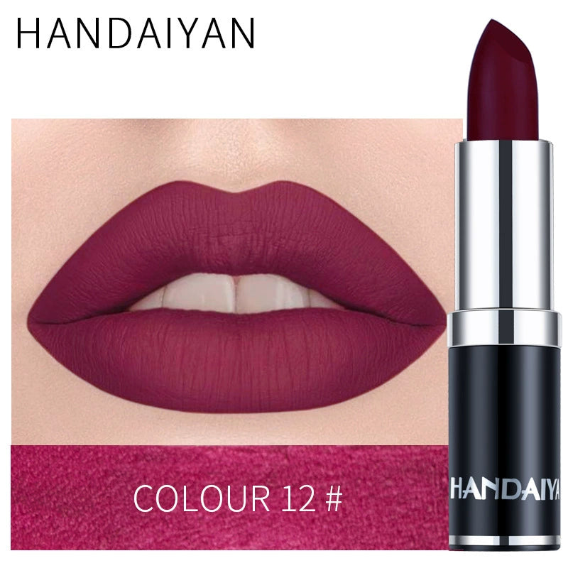 Cross-Border Velvet Lipstick Beauty Care Handaiyan Long-Lasting Waterproof Amazon Popular Matte Lipstick Lipstick