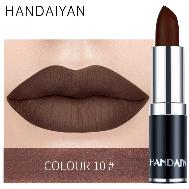 Cross-Border Velvet Lipstick Beauty Care Handaiyan Long-Lasting Waterproof Amazon Popular Matte Lipstick Lipstick