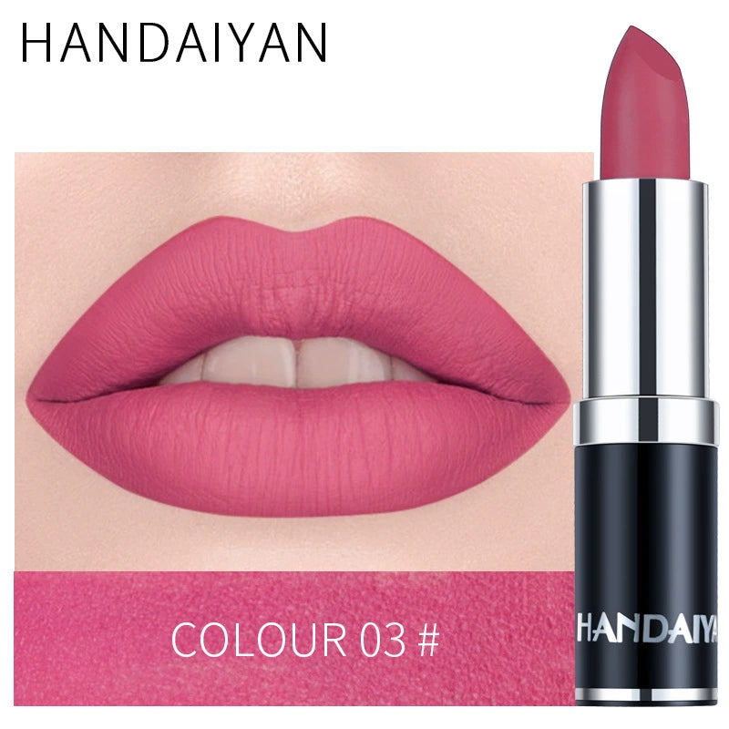 Cross-Border Velvet Lipstick Beauty Care Handaiyan Long-Lasting Waterproof Amazon Popular Matte Lipstick Lipstick