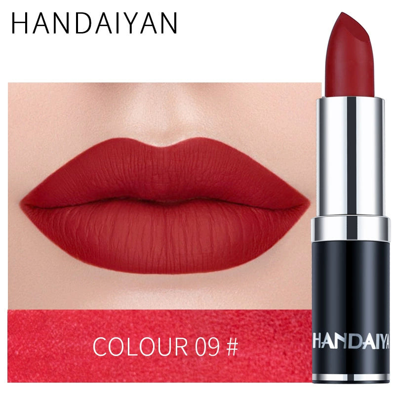 Cross-Border Velvet Lipstick Beauty Care Handaiyan Long-Lasting Waterproof Amazon Popular Matte Lipstick Lipstick