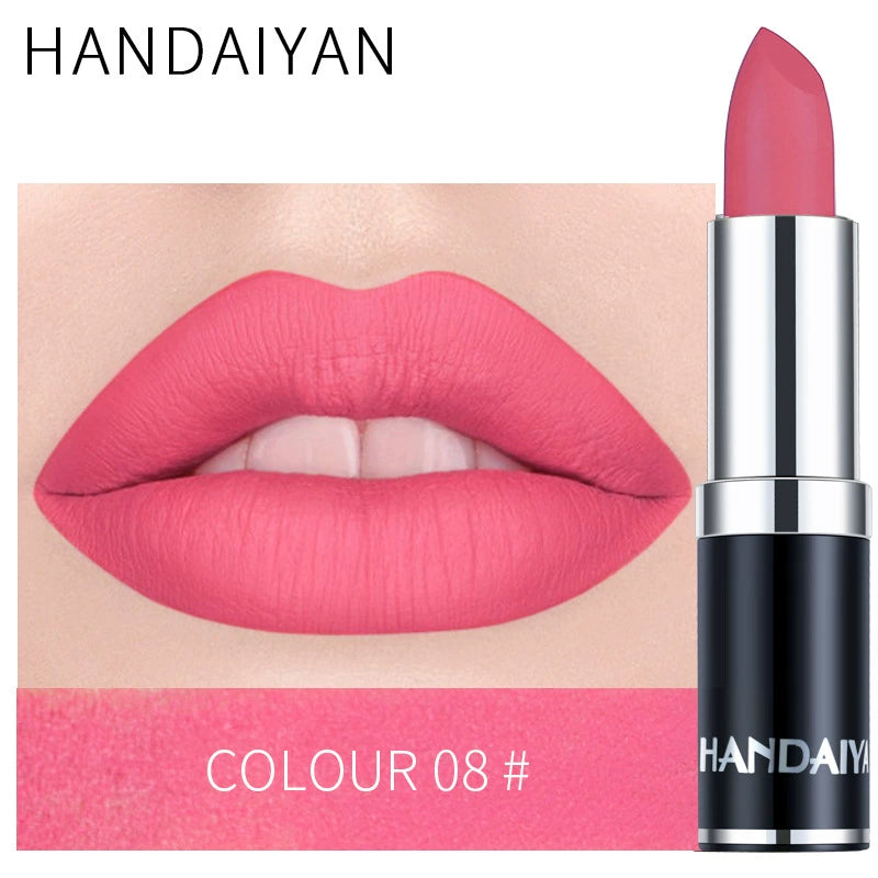 Cross-Border Velvet Lipstick Beauty Care Handaiyan Long-Lasting Waterproof Amazon Popular Matte Lipstick Lipstick
