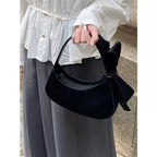 Bags for Women 2025 New Popular Niche Design Bow Crescent Bag High-Quality Texture Hand-Held Crossbody Bag Versatile