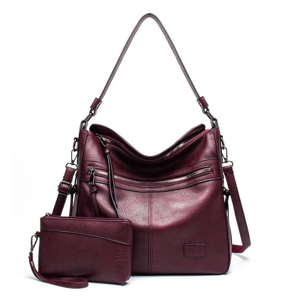 Purse New Cross-Body Large Handbag European and American Casual Mother-In-Law Cross-Body Bag Women's Fashion Trendy Women's Shoulder Bag