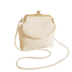 Foreign Trade Mobile Phone Bag 2025 New Cloud Cheongsam Women's Bag Pearl Chain Crossbody Bag Japanese Mouth Gold Cosmetic Bag
