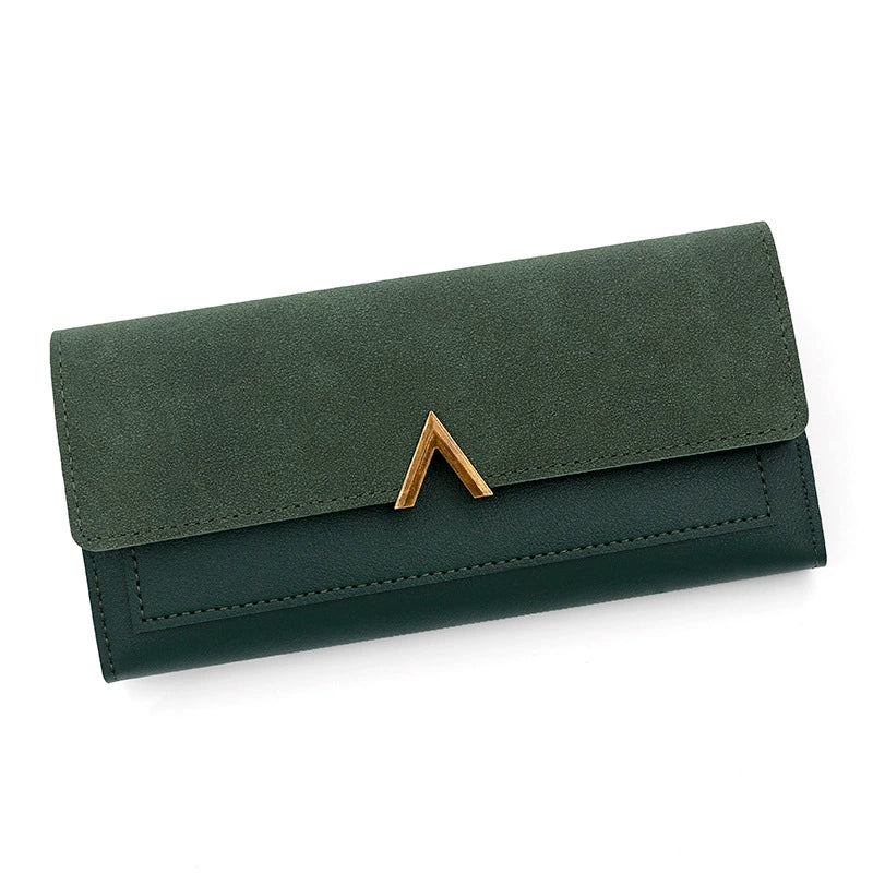 New Women's Wallet Fashion Simple Women's Pu Long Wallet Wallet Multi-Card Slot Card Holder Clutch Bag Wholesale