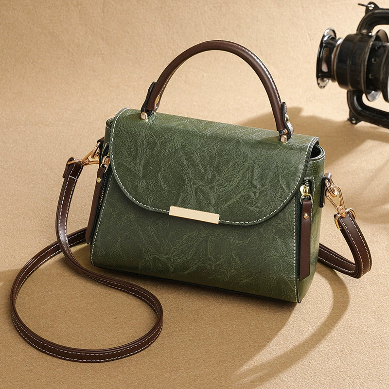 Cross-Border Bags for Women, New Cross-Body Bags, Fashionable Retro Shoulder Bags, Simple Commuter Handbags, High-End Small Square Bags