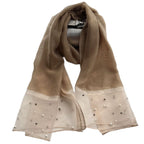 2025 Border Gold Edge Silk Scarf Classic Plaid Beaded Scarf Sunscreen Silk Scarf Gift Box Premium Sense