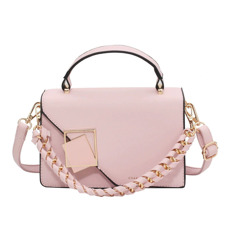 Cross-Border Export Women's Bag 2025 New Chain Shoulder Crossbody Bag Fashionable Versatile Handheld Small Square Bag Bags Wholesale