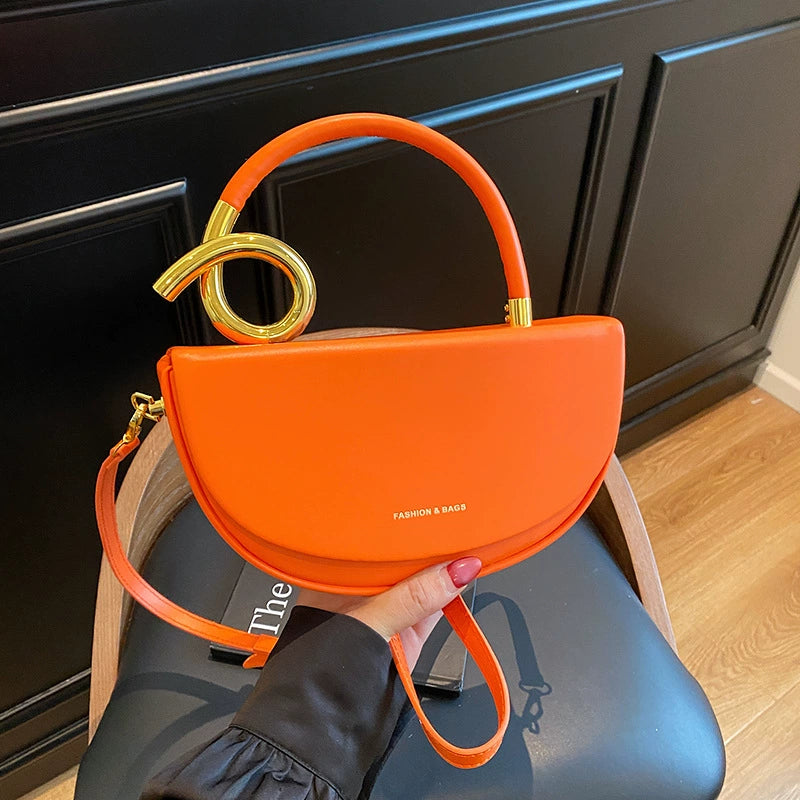 Fashionable Saddle Handbag, High-End Textured Armpit Bag, Versatile Casual Commuting to Work, Crossbody Shoulder Bag for Women
