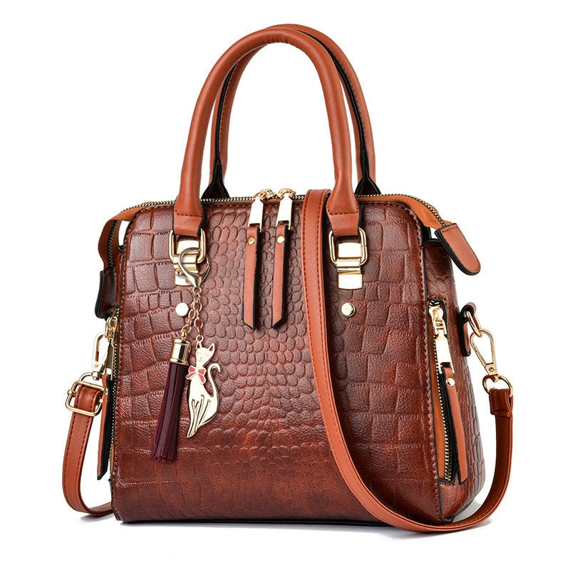 Textured Stone Pattern Handbag New Style Bag for Women Korean Style Sweet and Fashionable Women's Bag Crossbody Shoulder Bag Bags