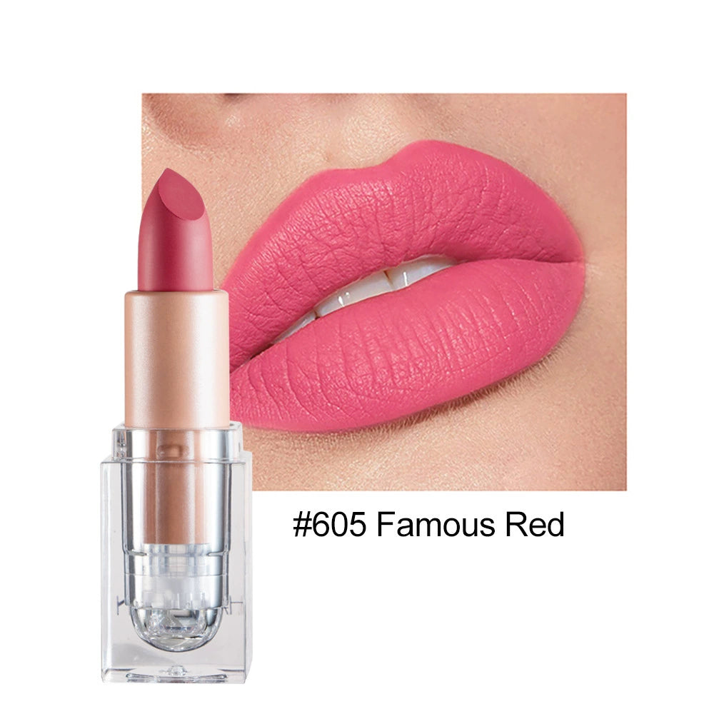 Cross-Border Matte Lipstick Nude Color Handaiyan Not Easy to Fade Export Amazon Makeup Matte Lipstick Lipstick