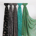 New Malaysian Pearl Chiffon Silk Scarf Rose Print Hijab Hui Turban Gauze Scarf Wholesale