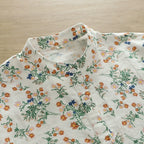 Japanese style floral shirt Women's stand collar elegant loose all-match top long sleeve printed top women's wholesale