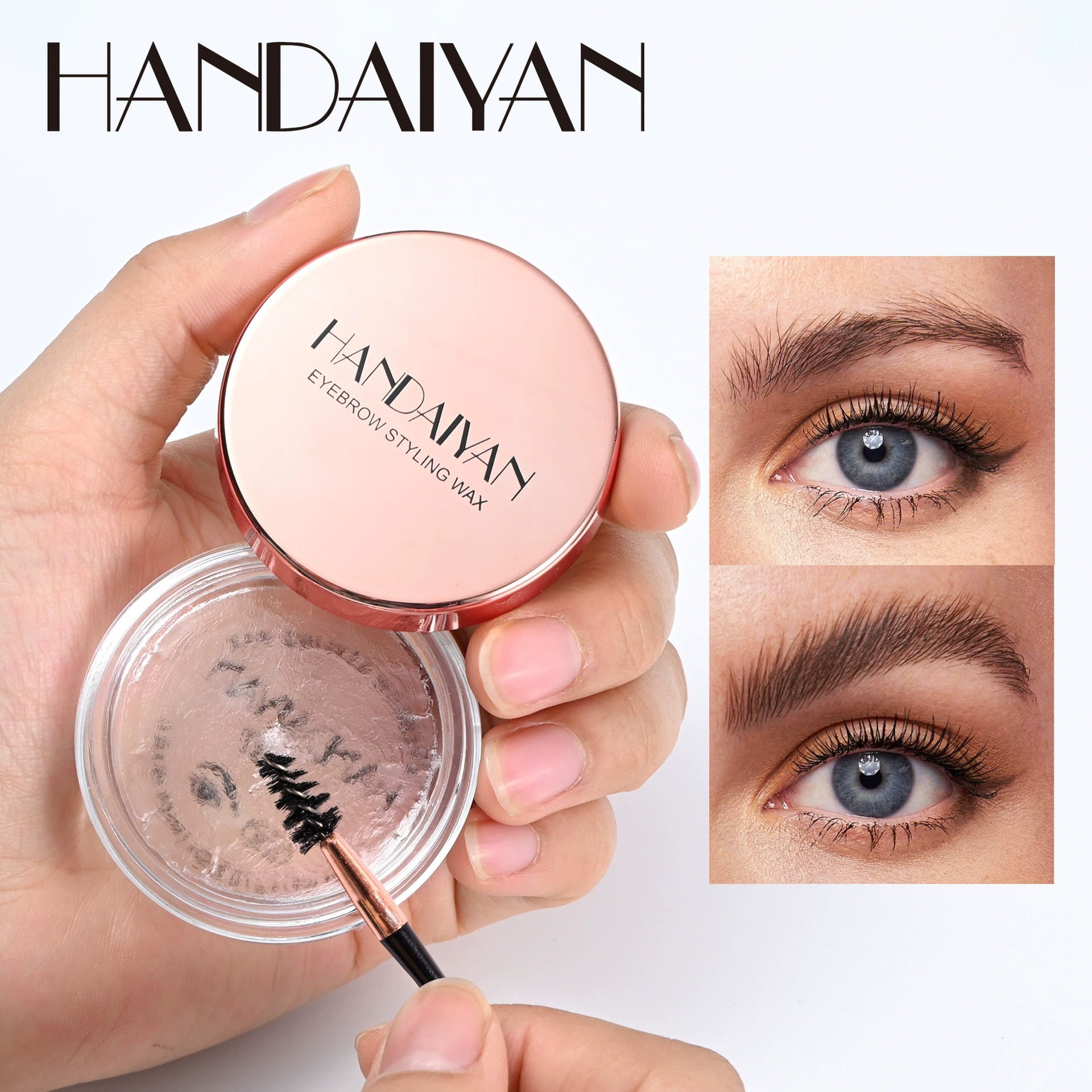 Cross-Border Styling Eyebrow Wax Handaiyan Wild Eyebrow Styling Cream Transparent Gel Stereo Long-Lasting Quick-Drying Eyebrow Cream
