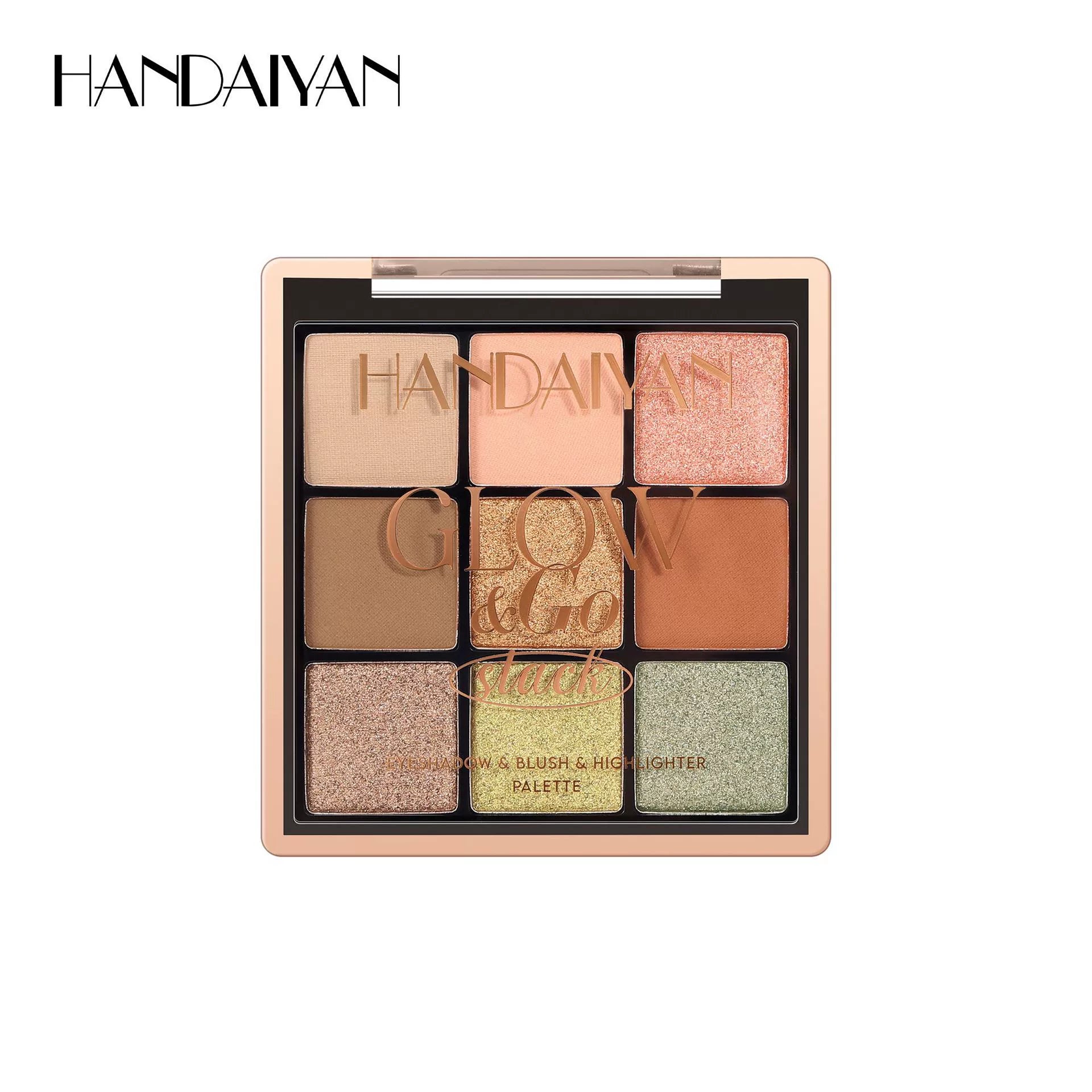 Cross-Border Eye Shadow Blush Highlighter Three-In-One Handaiyan Eye Shadow Palette Three-Layer Comprehensive Palette Highlighter Blush Palette