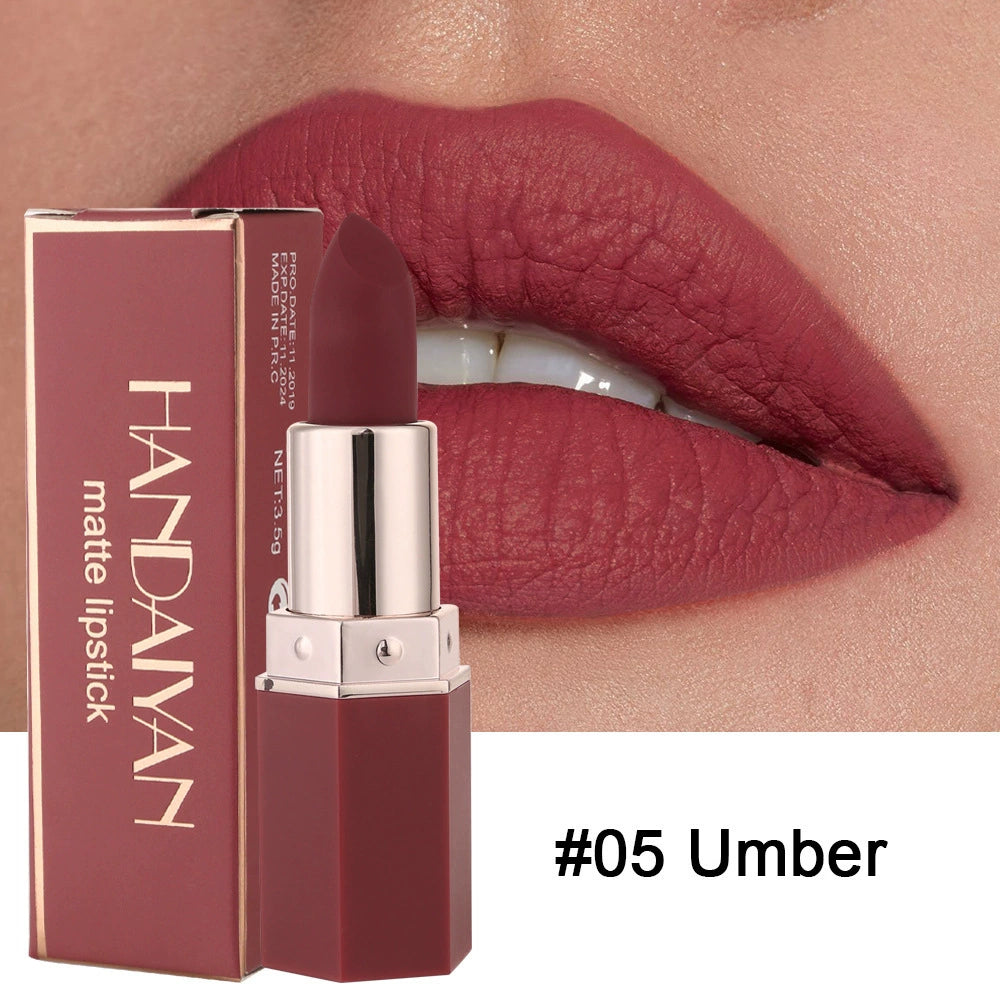 Cross-Border Matte Lipstick Boxed Set of 6 Colors, Matte Handaiyan Non-Fading, Non-Stick Cup Lipstick, Foreign Trade Cosmetics