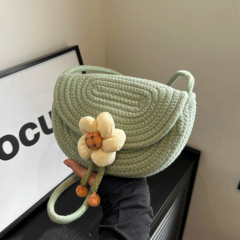 Fashion Simple Crossbody Bag 2024 Spring New Fashion Casual Bucket Bag Fashionable Single Shoulder Bag Simple Crossbody Bag