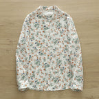 Japanese style floral shirt Women's stand collar elegant loose all-match top long sleeve printed top women's wholesale