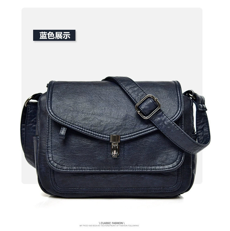 Cross-Border Women's Bag 2020 New Style Soft Leather Popular Retro Crossbody Fashionable Mother Bag