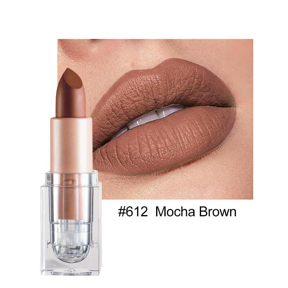 Cross-Border Matte Lipstick Nude Color Handaiyan Not Easy to Fade Export Amazon Makeup Matte Lipstick Lipstick
