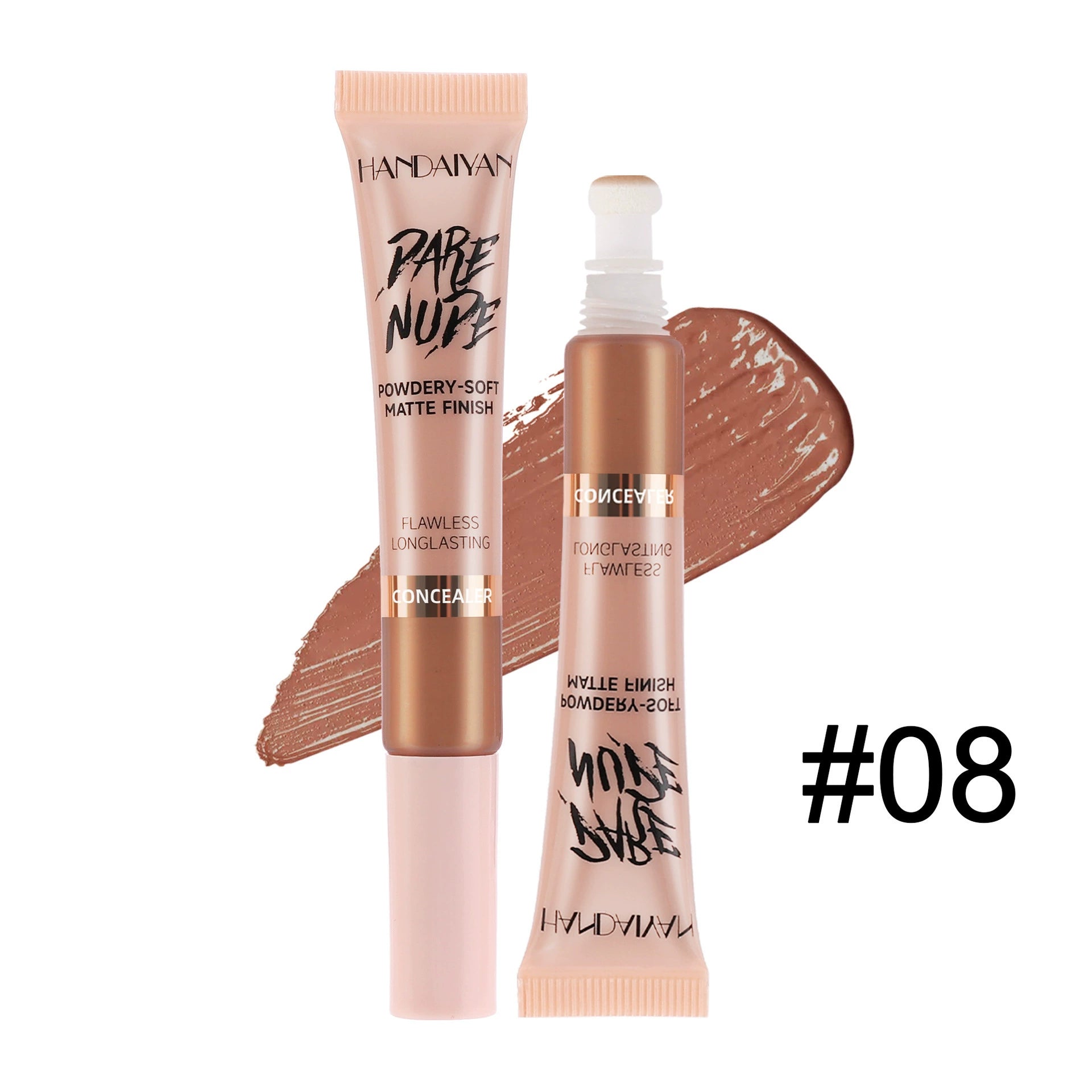Cross-Border Concealer Handaiyan Concealer European and American Makeup Concealer Liquid to Cover Facial Spots Soft Tube Concealer