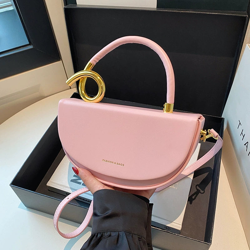 Fashionable Saddle Handbag, High-End Textured Armpit Bag, Versatile Casual Commuting to Work, Crossbody Shoulder Bag for Women