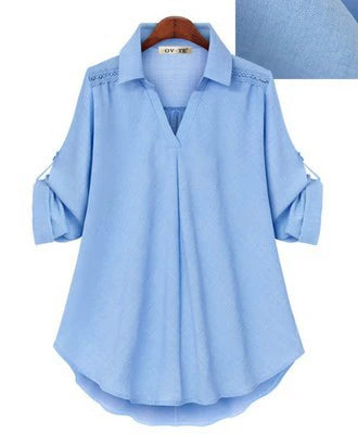 spring and autumn new shirt loose slim long sleeve versatile top