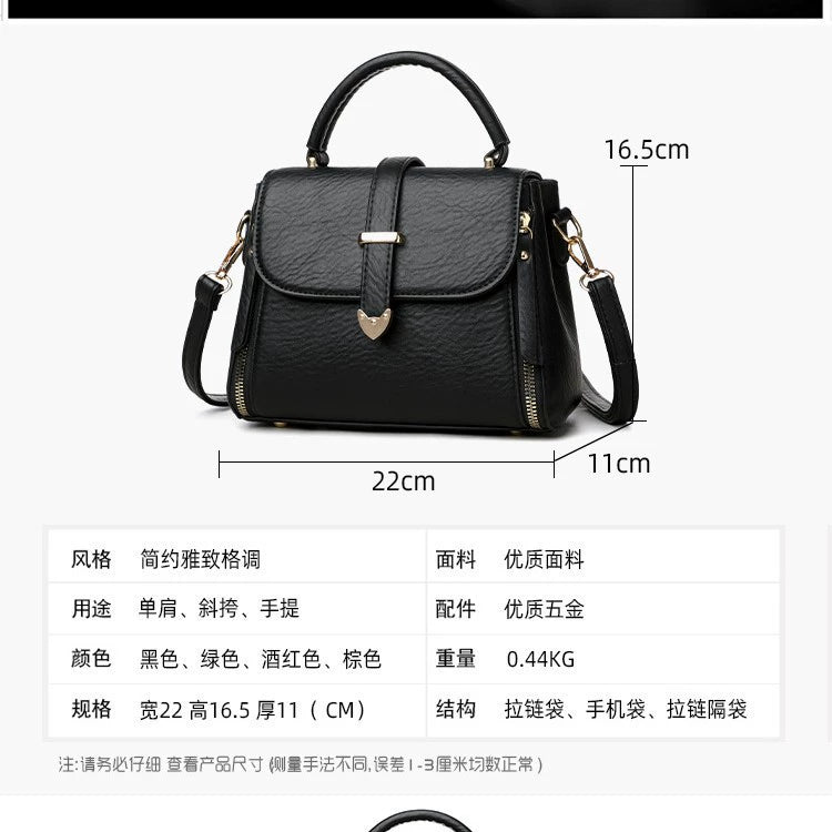 New Handbag, Women's Crossbody Bag, High-End Fashionable Soft Leather Mother Bag, Practical, Simple and Versatile Shoulder Bag