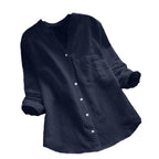 2025 New Spring & Fall Wish Retro Cotton and Linen Shirt Loose Pure Color Casual Shirt