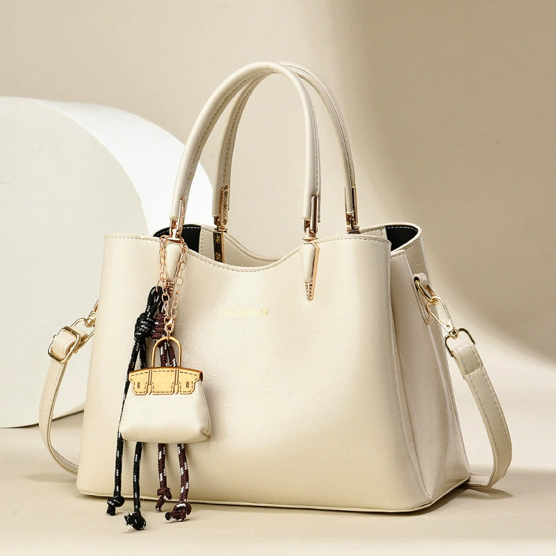 [Shichen Women's Bag] 2025 New Popular Fashion Handbag Simple Large Capacity Shoulder Crossbody Bag Joker Bag