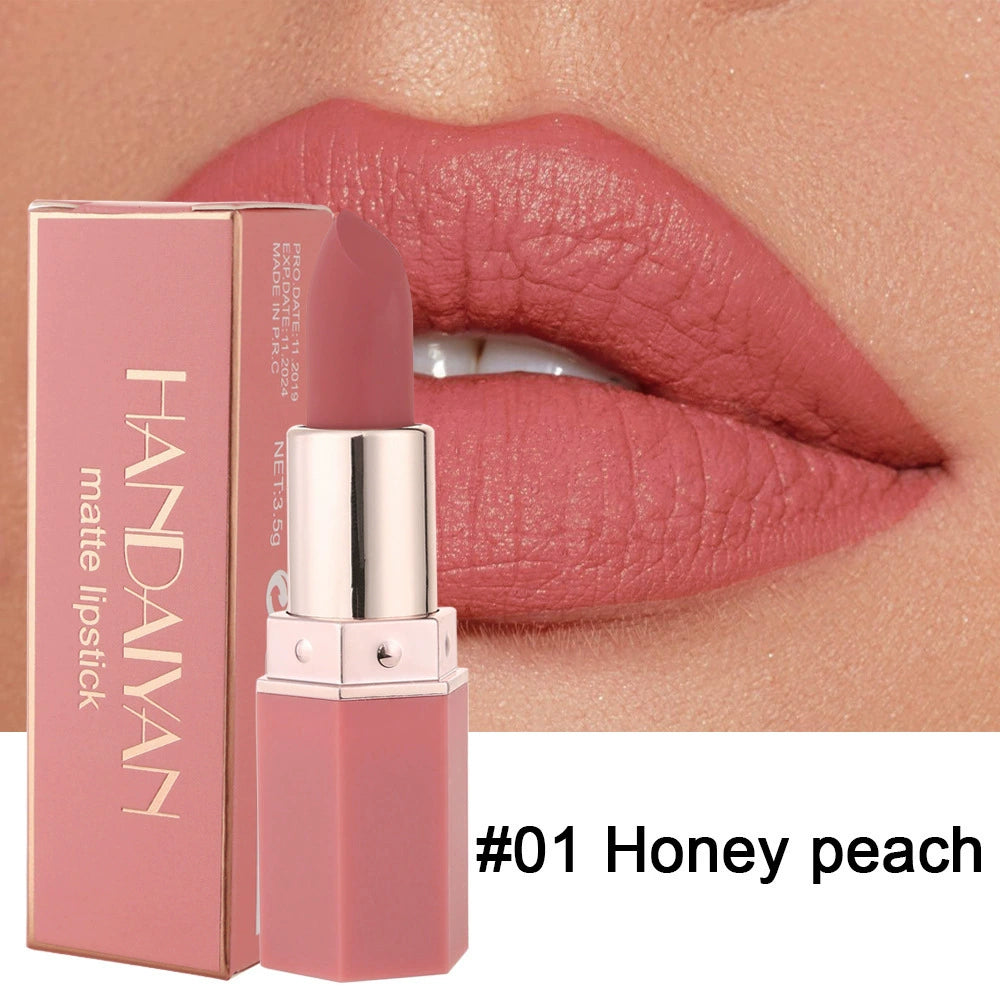 Cross-Border Matte Lipstick Boxed Set of 6 Colors, Matte Handaiyan Non-Fading, Non-Stick Cup Lipstick, Foreign Trade Cosmetics