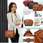 Cross-Border Women's Bag 2020 New Style Soft Leather Popular Retro Crossbody Fashionable Mother Bag
