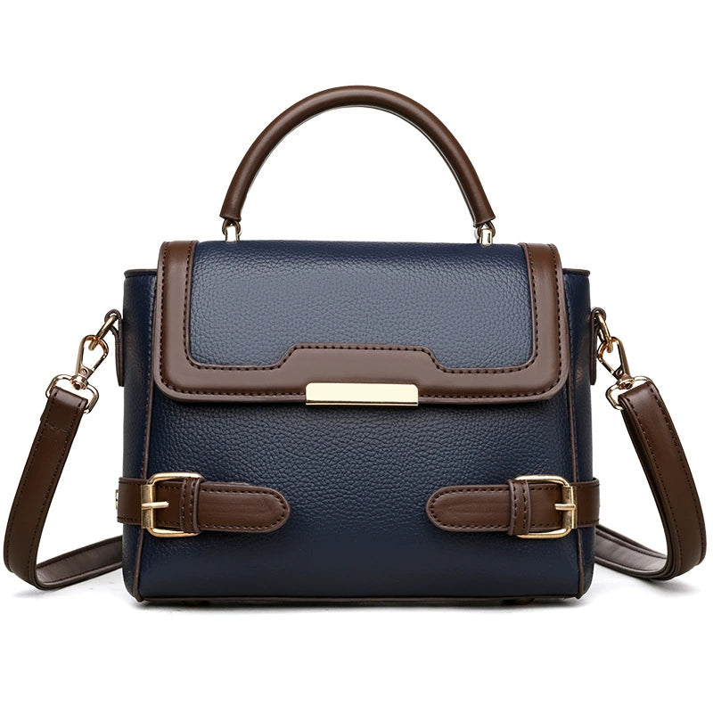 2025 Autumn/Winter New Women's Bag Single Shoulder Crossbody Bag Fashionable Versatile Color-Block Bag Practical Commuting Handbag for Women