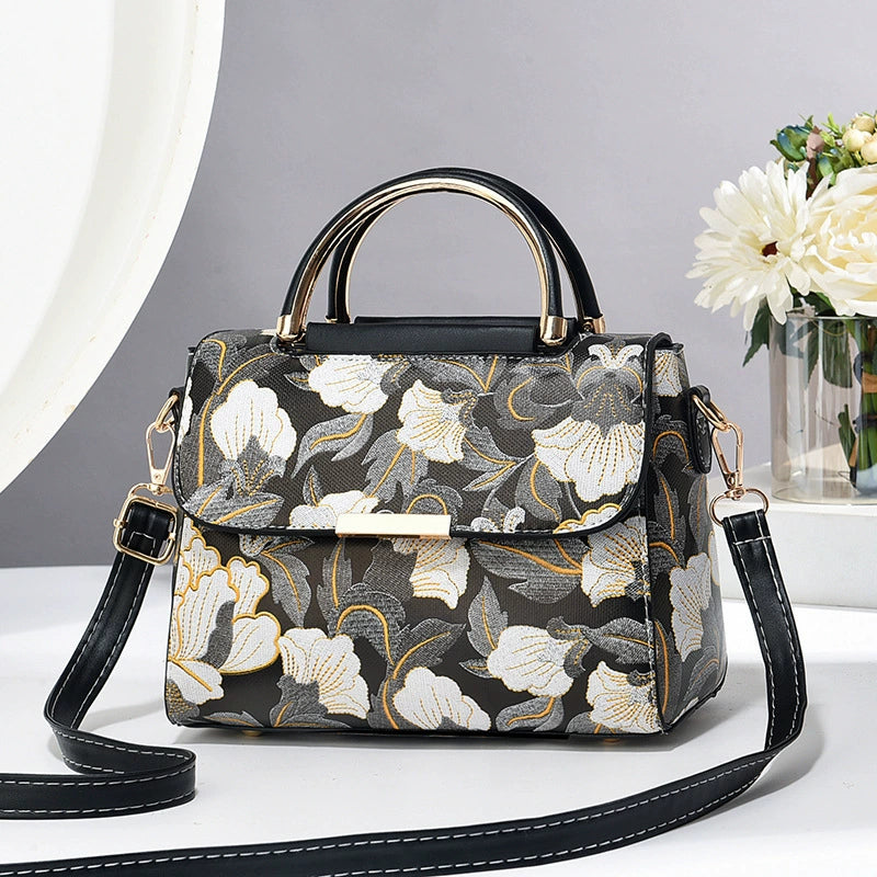 Cross-border Women's Bag This Year's Popular Guofeng Printed Small Bag New Fashion Women's Shoulder Crossbody Bag Handbag