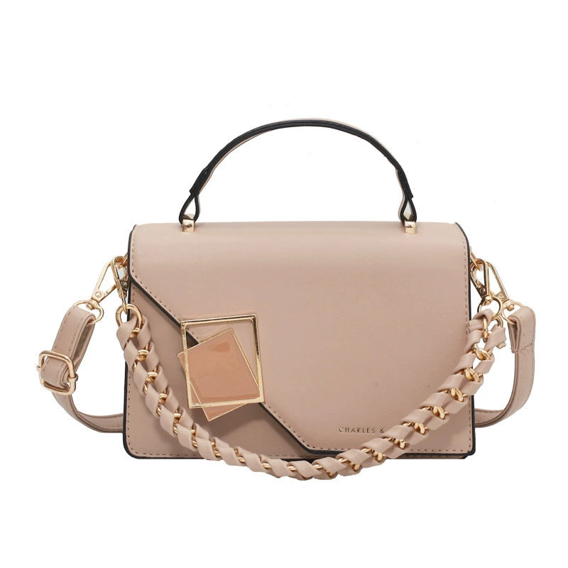 Cross-Border Export Women's Bag 2025 New Chain Shoulder Crossbody Bag Fashionable Versatile Handheld Small Square Bag Bags Wholesale