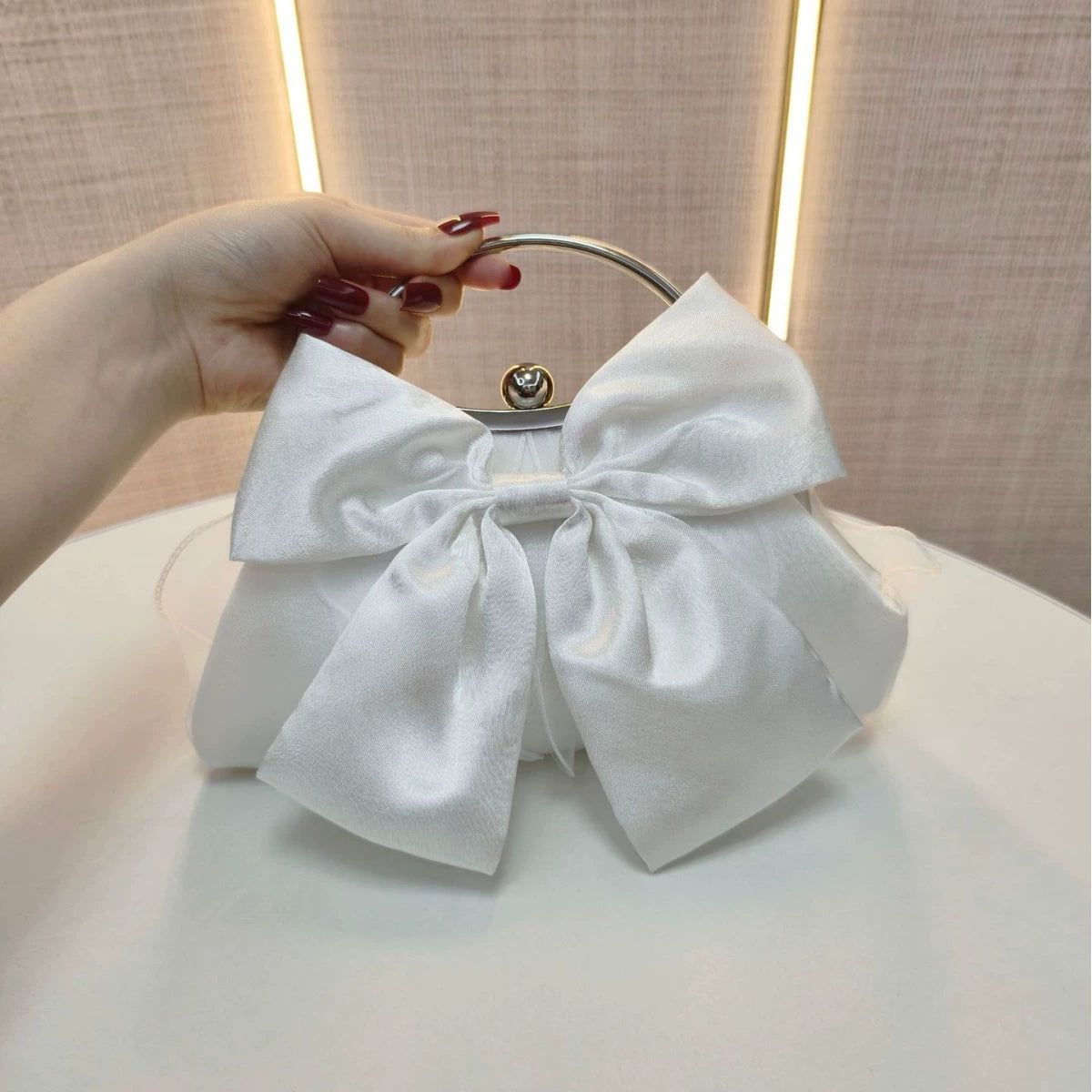 Cross-border Hot Selling White Wedding Bag Butterfly Banquet Handbag Fairy Bag Dinner Handbag High-class Cheongsam Gift Bag