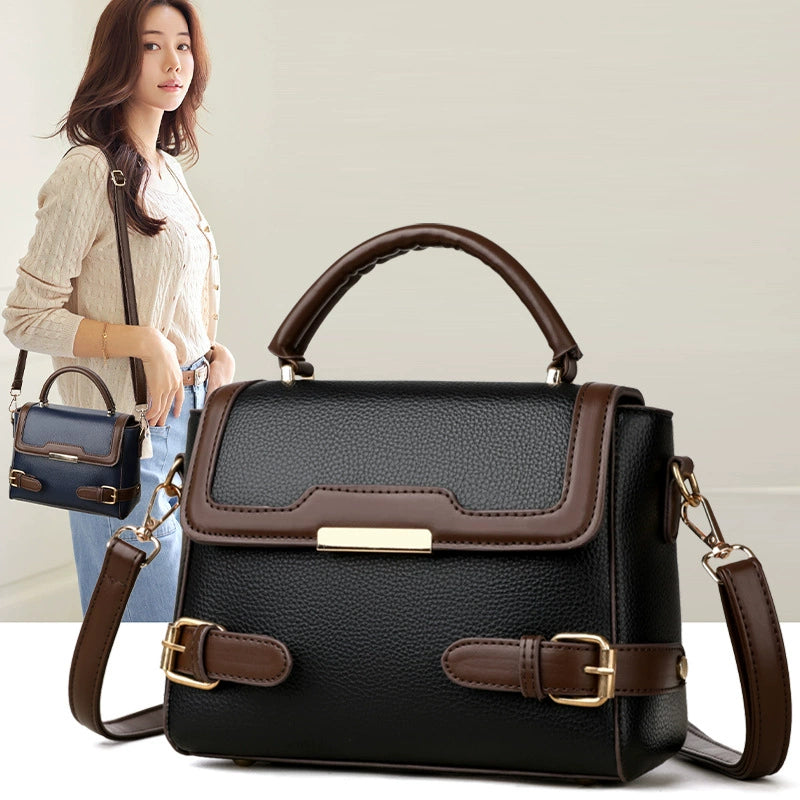2025 Autumn/Winter New Women's Bag Single Shoulder Crossbody Bag Fashionable Versatile Color-Block Bag Practical Commuting Handbag for Women