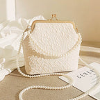 Foreign Trade Mobile Phone Bag 2025 New Cloud Cheongsam Women's Bag Pearl Chain Crossbody Bag Japanese Mouth Gold Cosmetic Bag