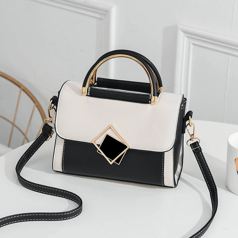 Cross-Border Women's Bags 2025 New Trendy Textured Bags Korean Style Fashionable Large-Capacity Small Square Bag Single Shoulder Crossbody Bag