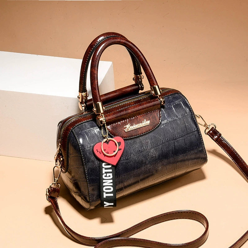 [Hot Style] Bag Women's 2025 Casual Retro Pillow Bag European and American Large Capacity Stone Pattern Single Shoulder Crossbody Bag Trendy