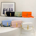 Fresh and sweet texture saddle bag trend underarm lock single shoulder messenger bag fashion cross-border handbag women's