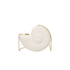 Unique seashell-shaped evening bag, new summer 2025 style, fashionable chain crossbody bag, lipstick bag, makeup bag.