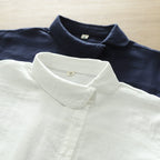 2024 Spring and Autumn New Style Casual Literary Small Round Neck Solid Color Double-Layer Yarn Long Sleeve Easiest for Match Shirt Women's Bottoming Top