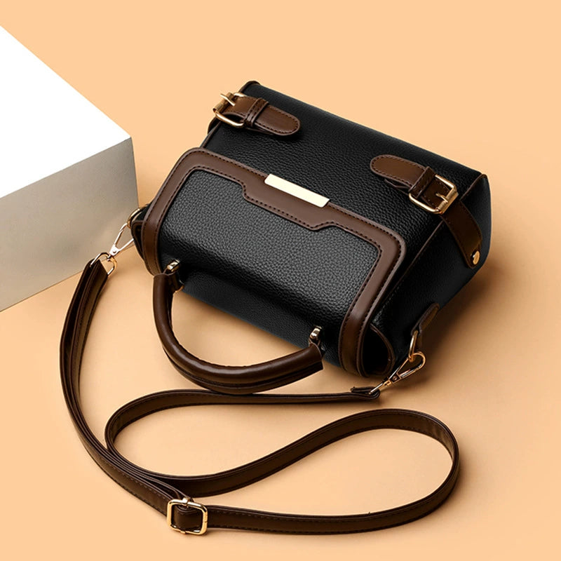 2025 Autumn/Winter New Women's Bag Single Shoulder Crossbody Bag Fashionable Versatile Color-Block Bag Practical Commuting Handbag for Women