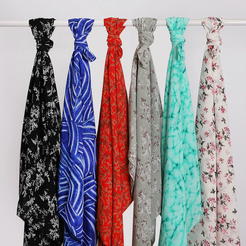 New Malaysian Pearl Chiffon Silk Scarf Rose Print Hijab Hui Turban Gauze Scarf Wholesale