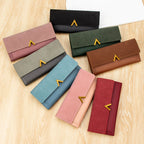 New Women's Wallet Fashion Simple Women's Pu Long Wallet Wallet Multi-Card Slot Card Holder Clutch Bag Wholesale