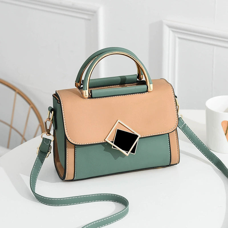 Cross-Border Women's Bags 2025 New Trendy Textured Bags Korean Style Fashionable Large-Capacity Small Square Bag Single Shoulder Crossbody Bag