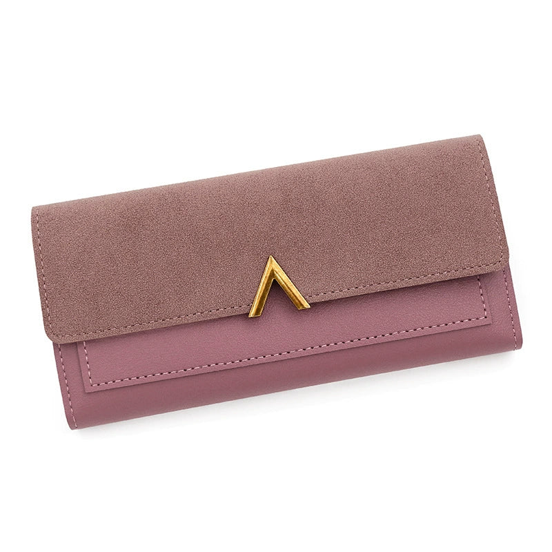 New Women's Wallet Fashion Simple Women's Pu Long Wallet Wallet Multi-Card Slot Card Holder Clutch Bag Wholesale